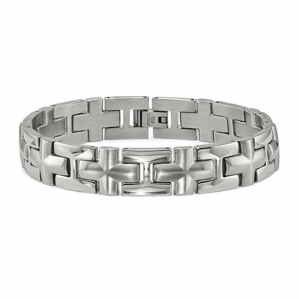 Stainless Steel Brushed/Polished 8.5in Bracelet