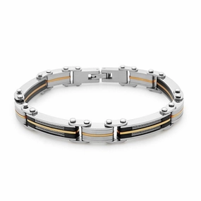 Stainless Steel Cable and GP Links Bracelet, 8.5"