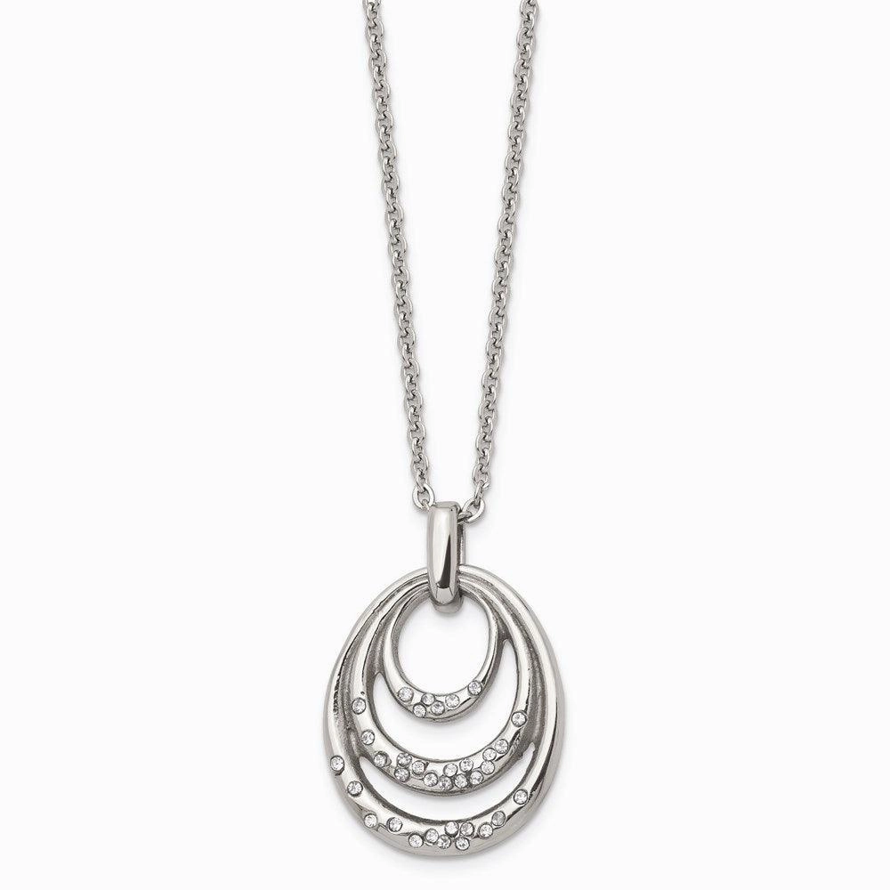 Stainless Steel CZ Necklace