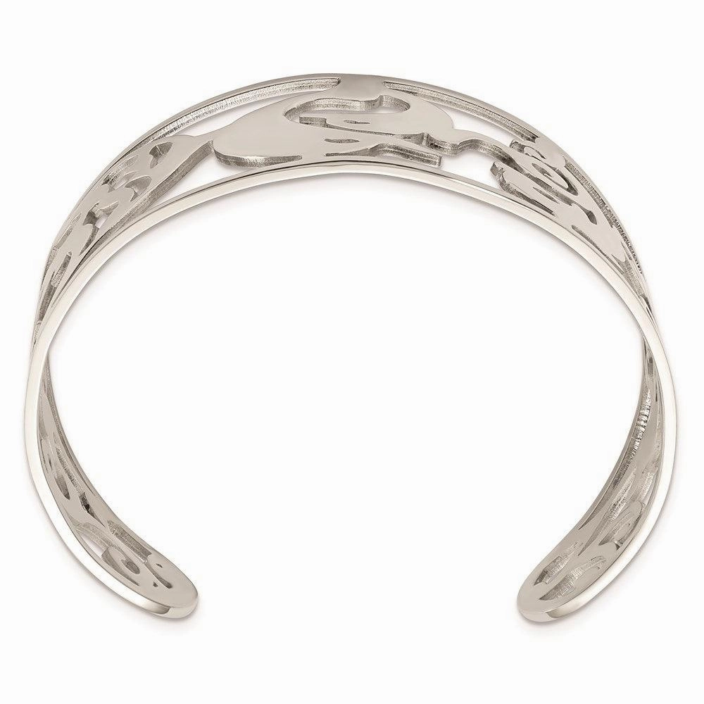Stainless Steel Dolphins Cuff Bangle