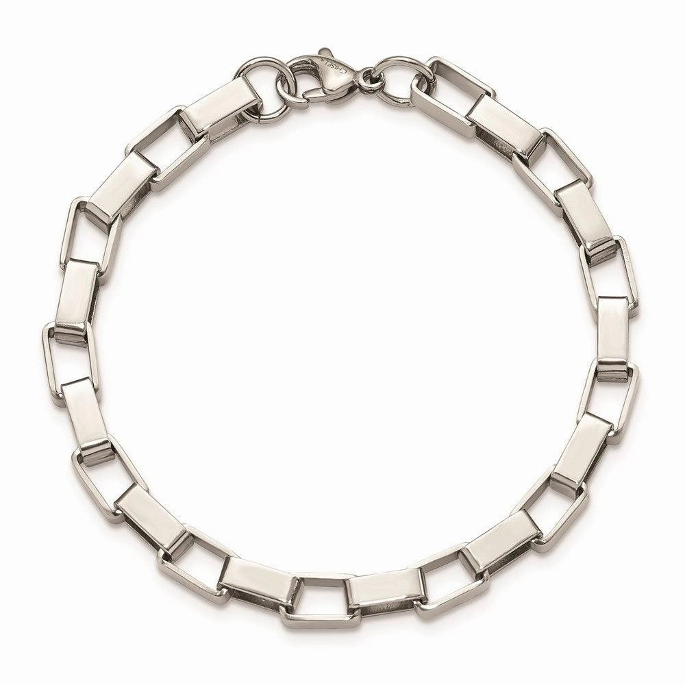 Stainless Steel Link 8in Bracelet