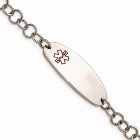 Stainless Steel Medical Jewelry 7.25in Bracelet
