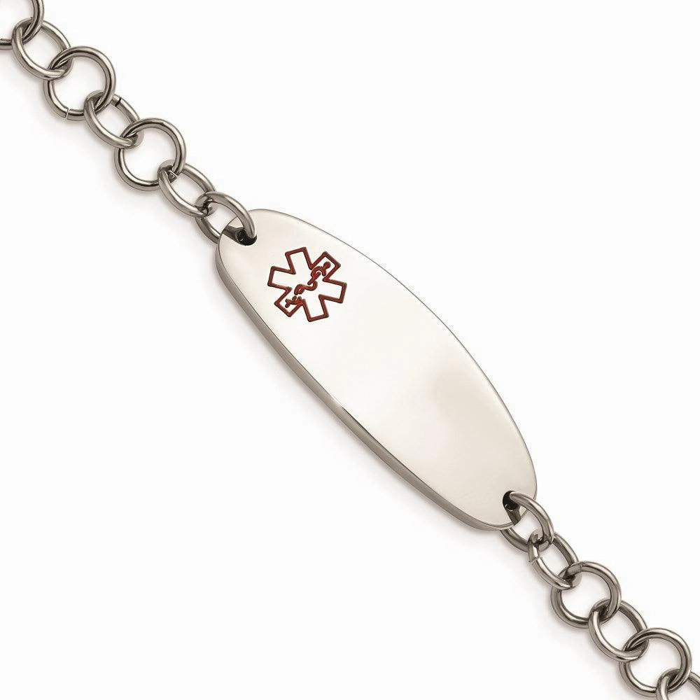 Stainless Steel Medical Jewelry 7.25in Bracelet