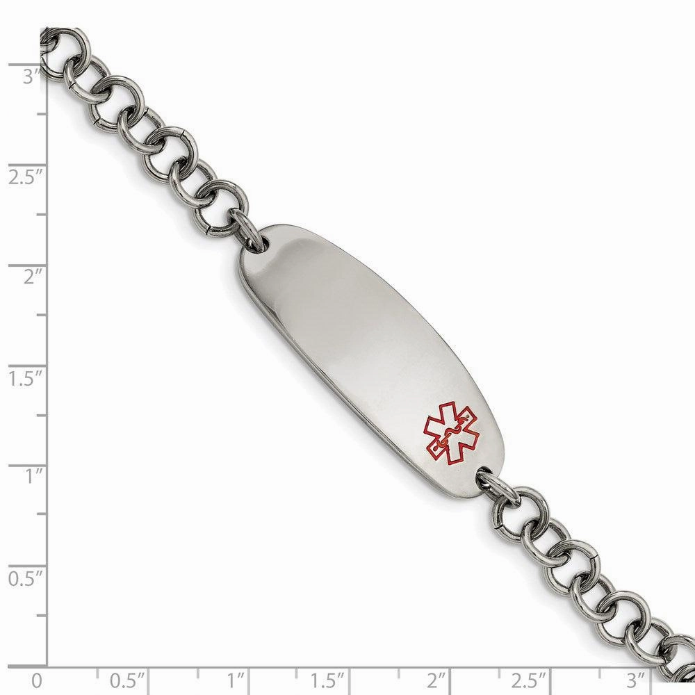 Stainless Steel Medical Jewelry 7.25in Bracelet