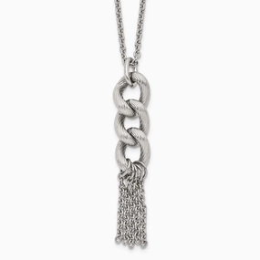 Stainless Steel Oval Chain with 2in ext. Necklace