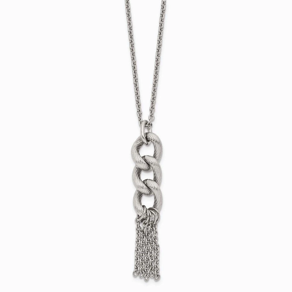 Stainless Steel Oval Chain with 2in ext. Necklace