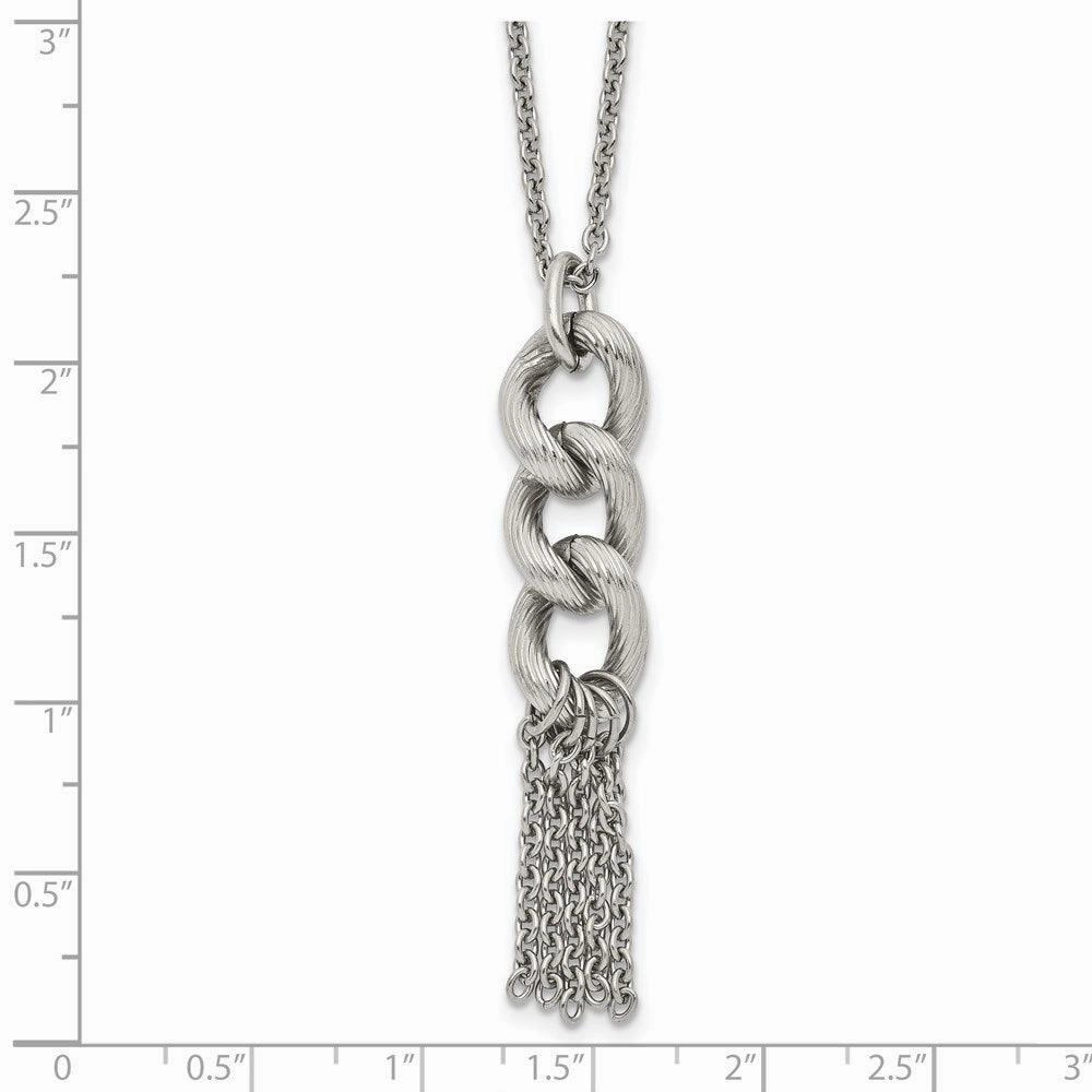 Stainless Steel Oval Chain with 2in ext. Necklace