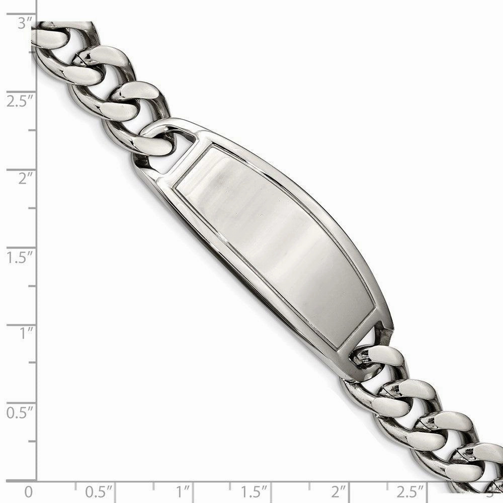 Stainless Steel Polished 8.5 inch ID Bracelet