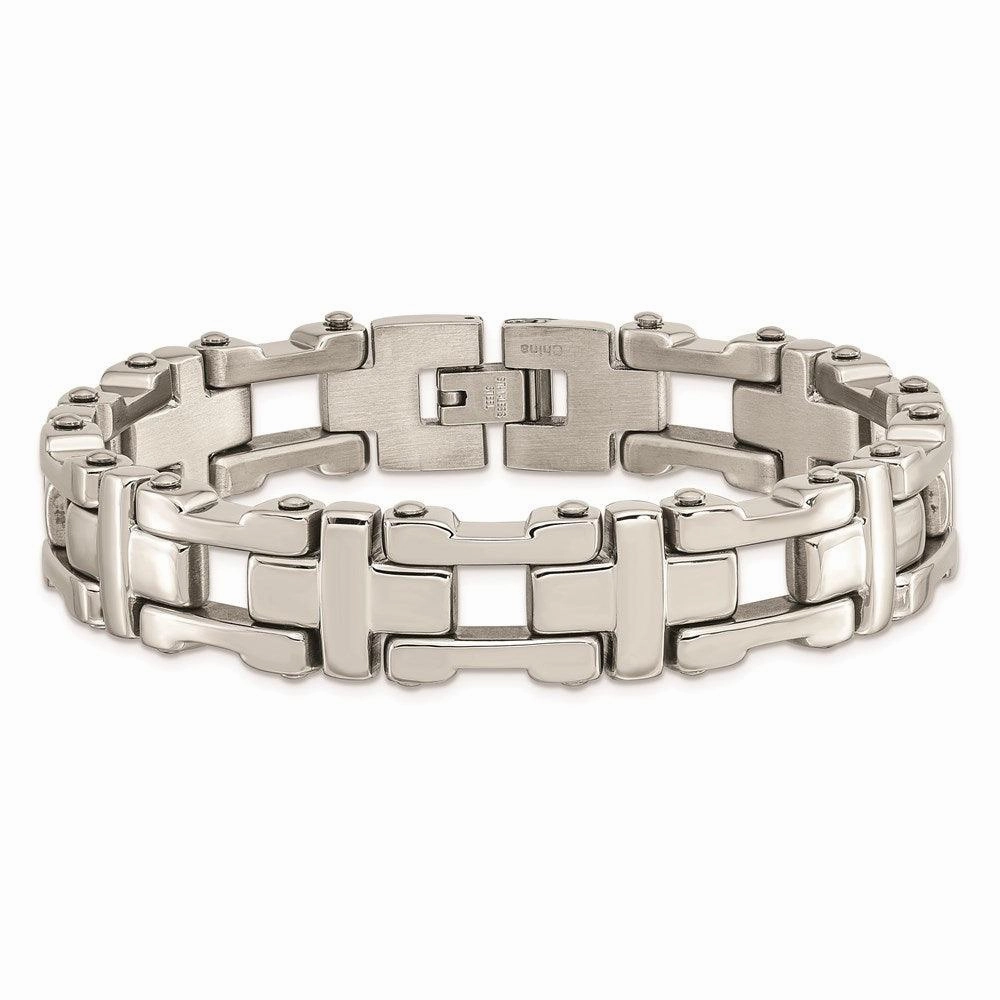 Stainless Steel Polished 8.5in. Bracelet