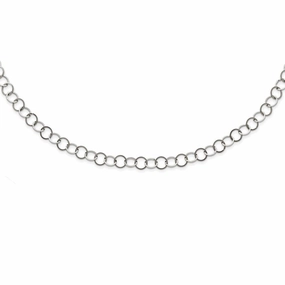 Stainless Steel Polished 8MM Circle Link Necklace