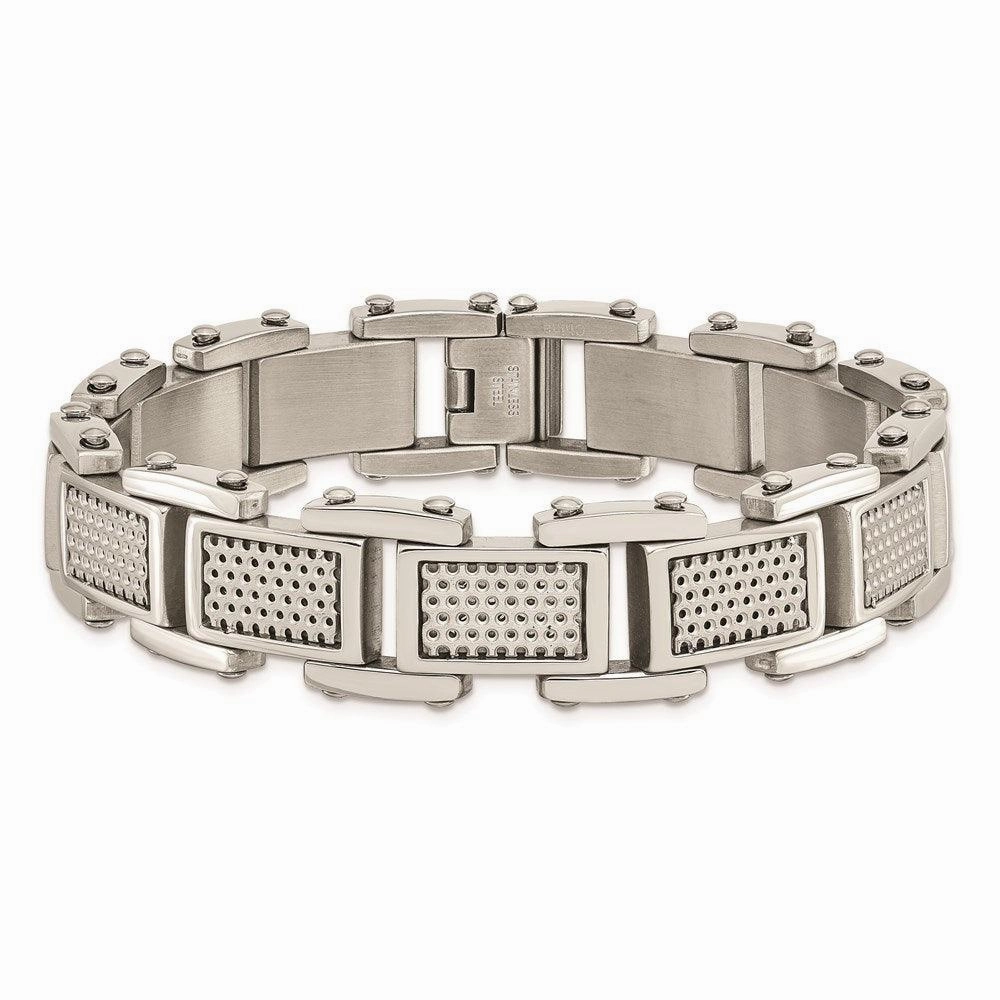 Stainless Steel Polished and Brushed Bracelet