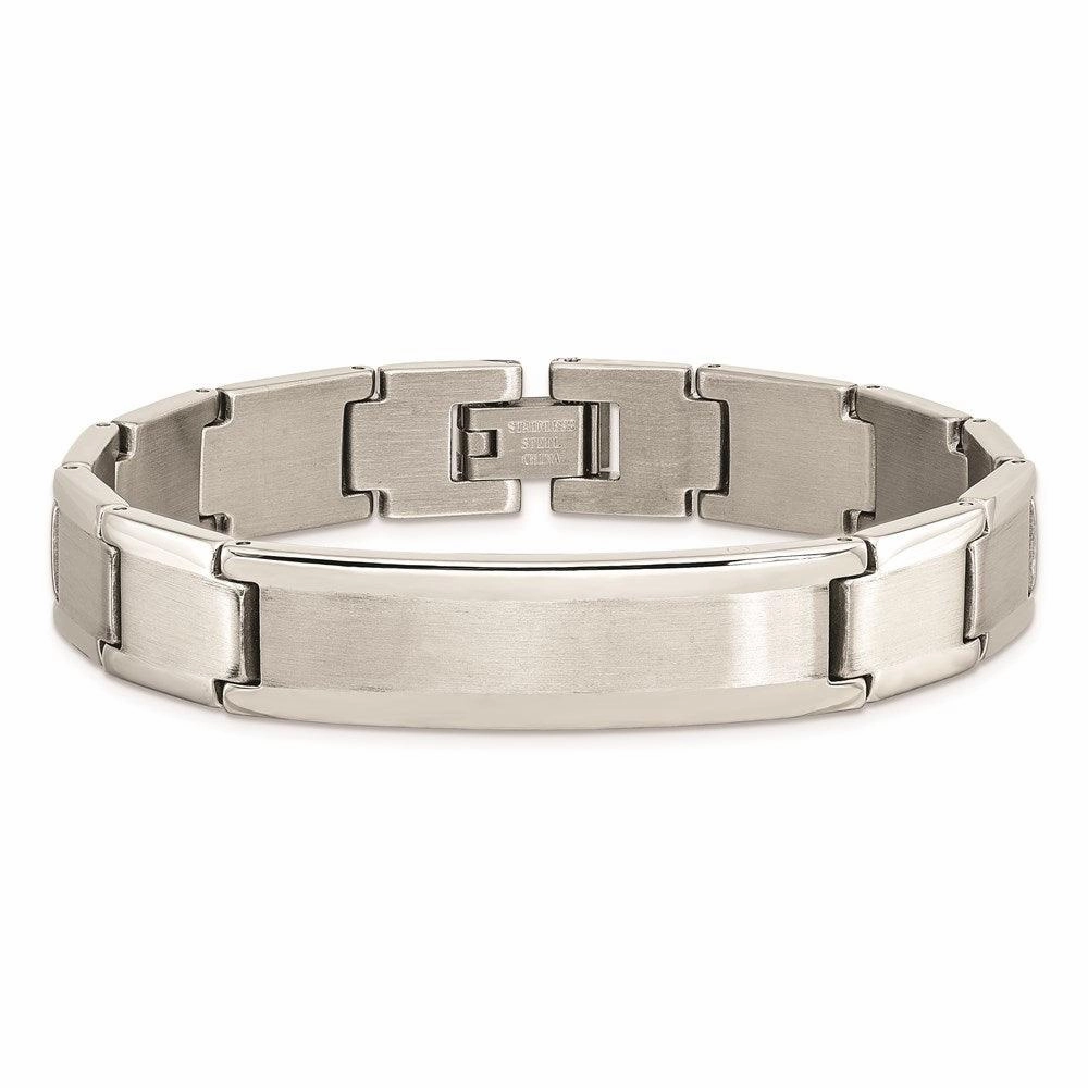 Stainless Steel Polished and Brushed ID 8.25in Bracelet