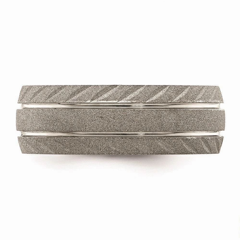 Stainless Steel Polished and Satin 8mm Band