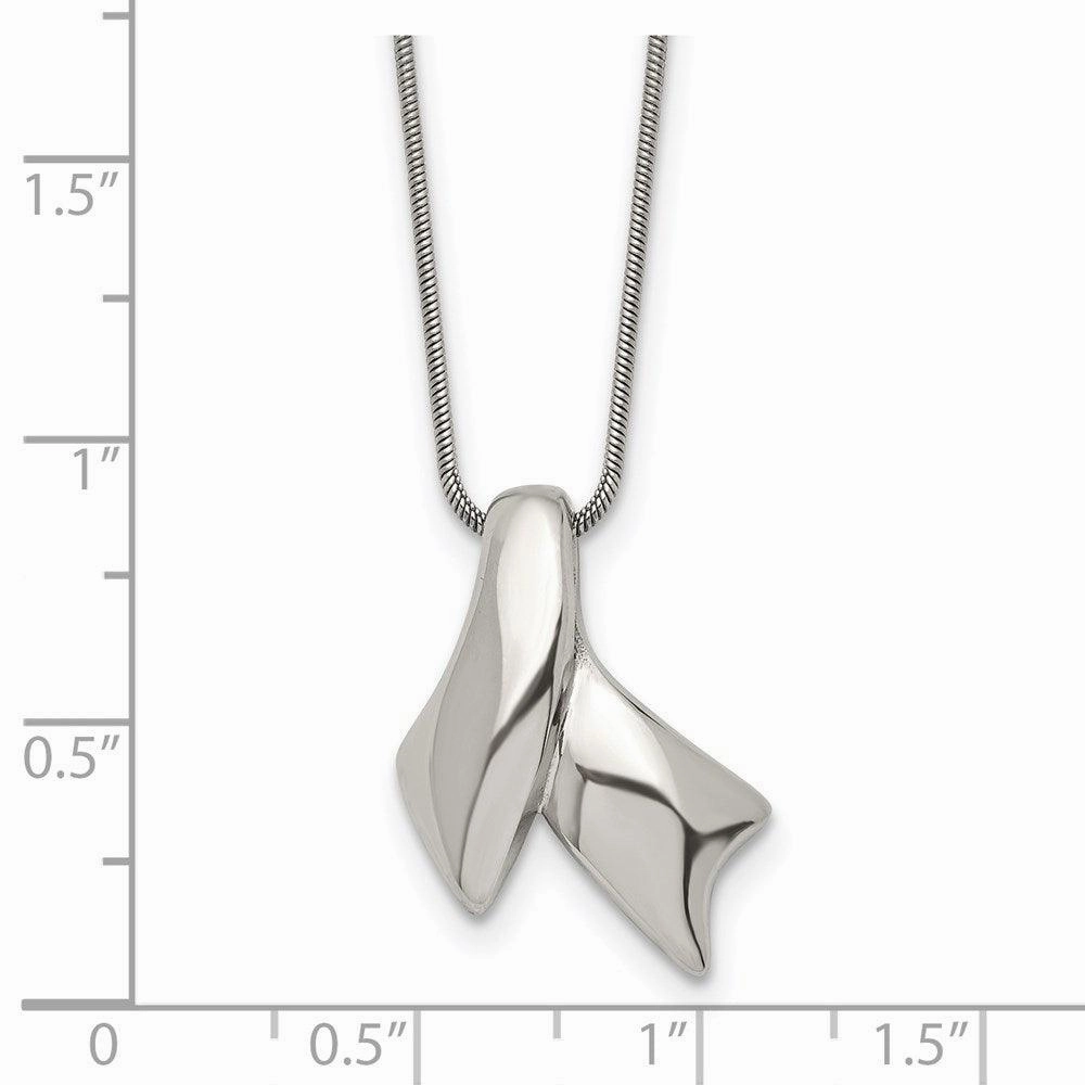Stainless Steel Polished Awareness Pendant Necklace