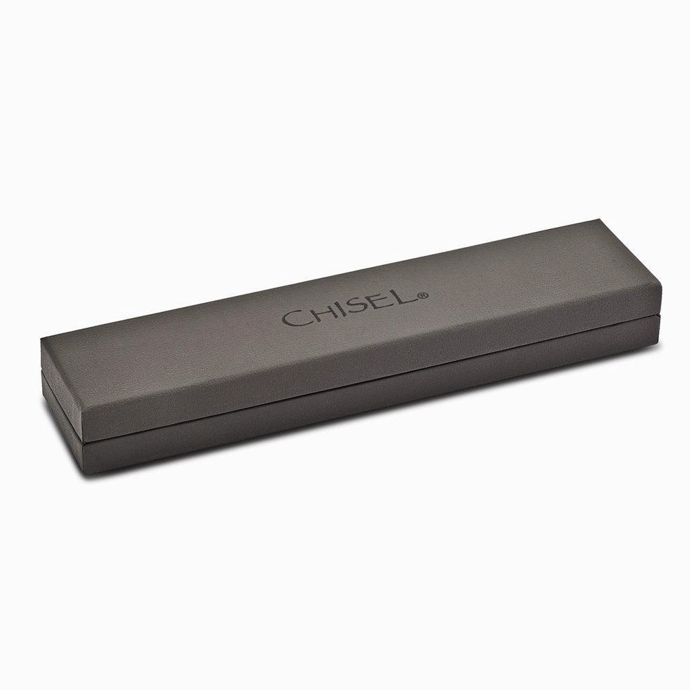Stainless Steel Polished Black IP-plated 8.5 in. Bracelet