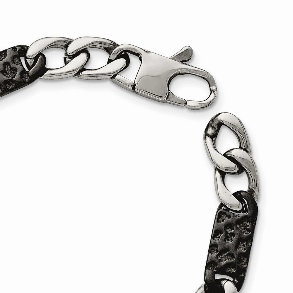 Stainless Steel Polished Black IP-plated Link Necklace