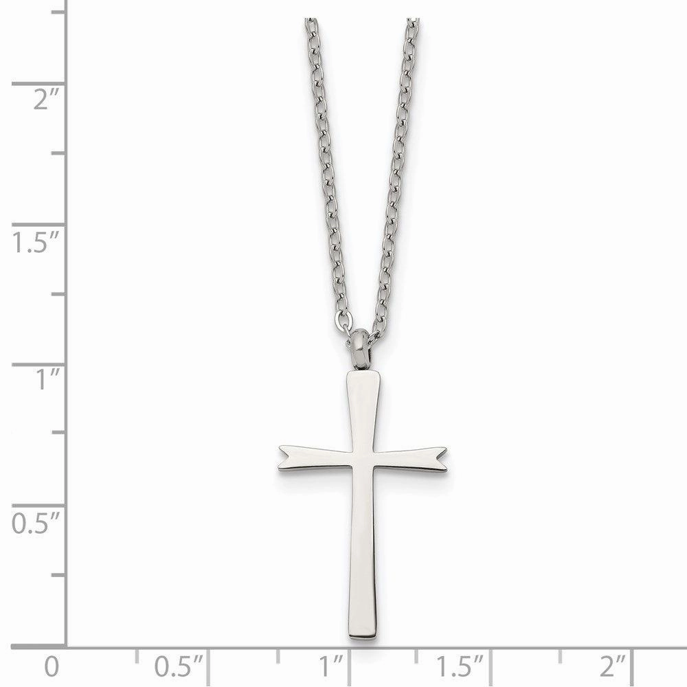 Stainless Steel Polished Cross Necklace
