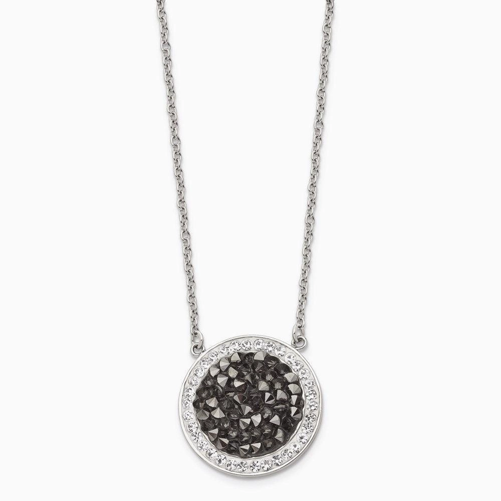 Stainless Steel Polished Crystal 2mm Necklace