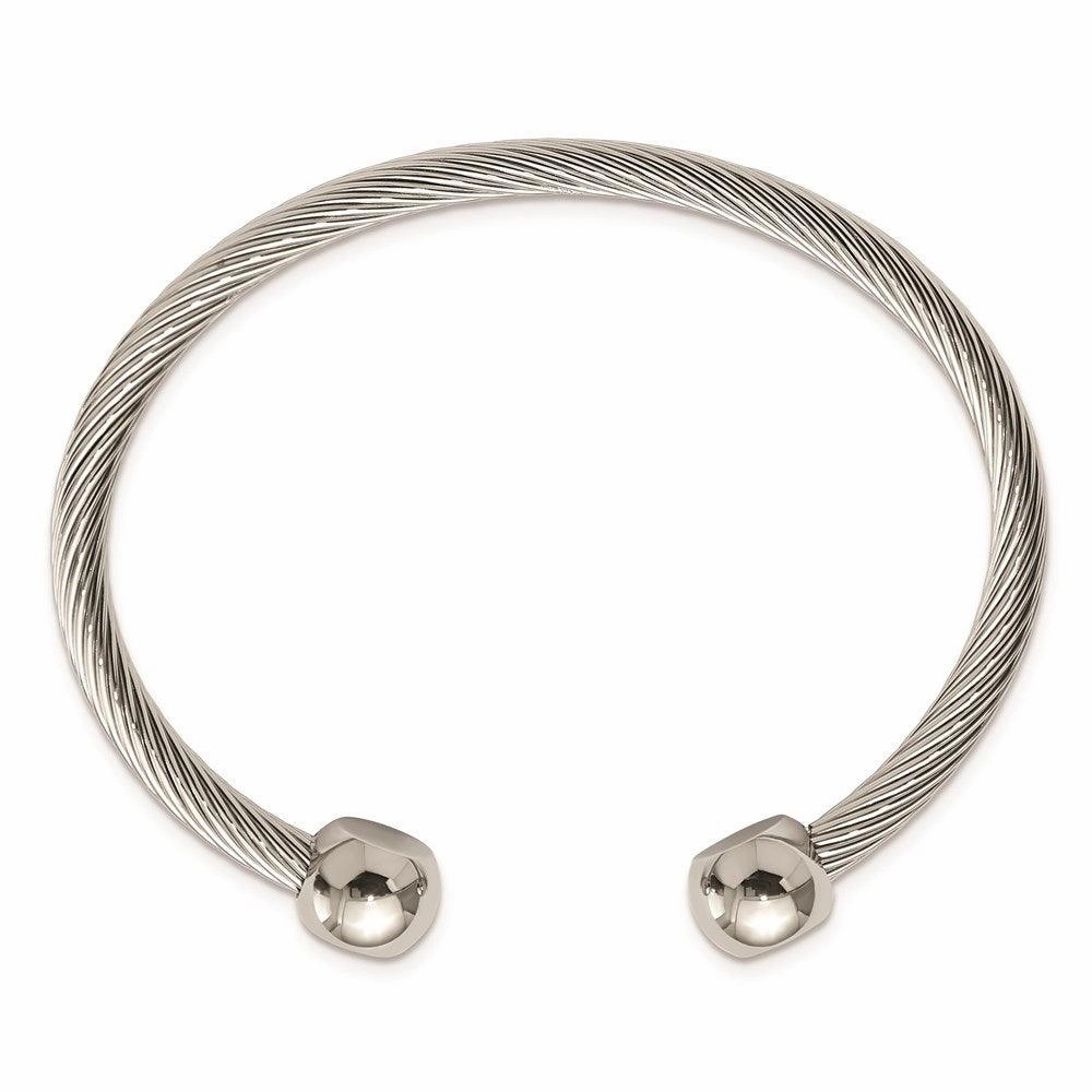 Stainless Steel Polished Cuff Bangle