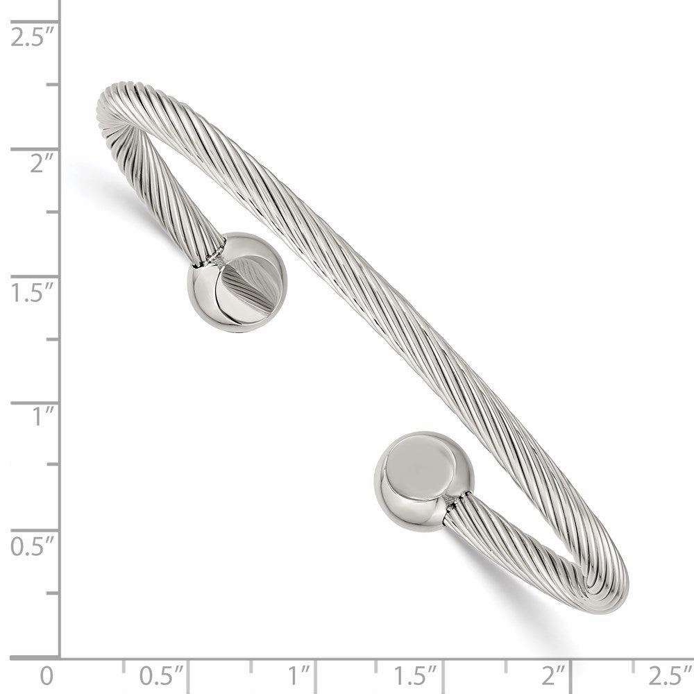 Stainless Steel Polished Cuff Bangle