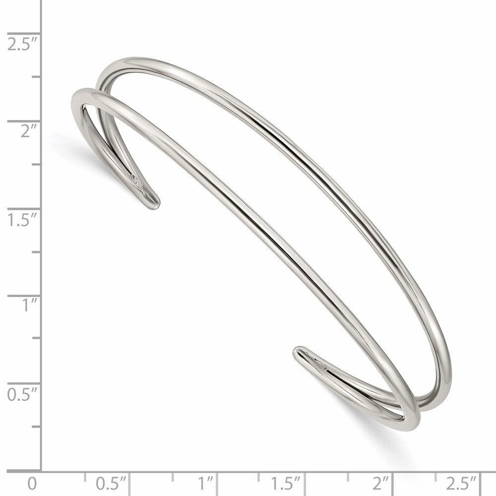Stainless Steel Polished Cuff Bangle