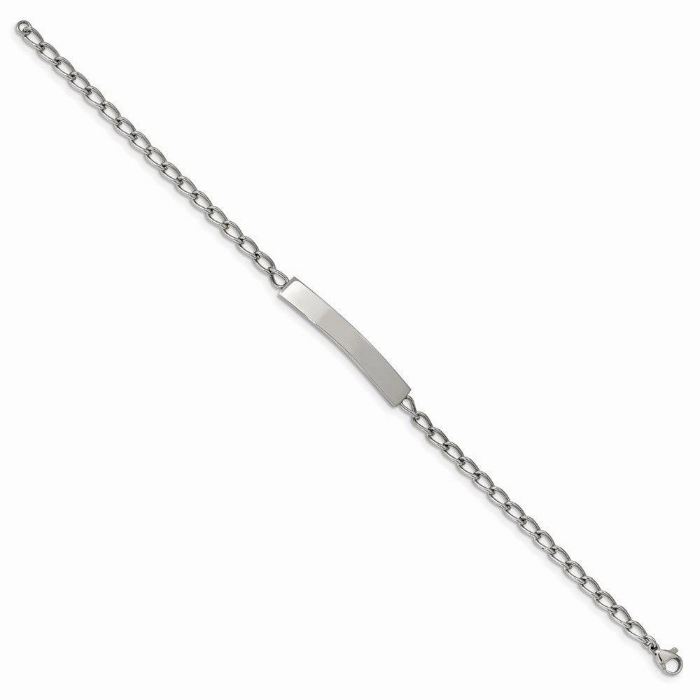 Stainless Steel Polished Curb Chain 8.5in ID Bracelet