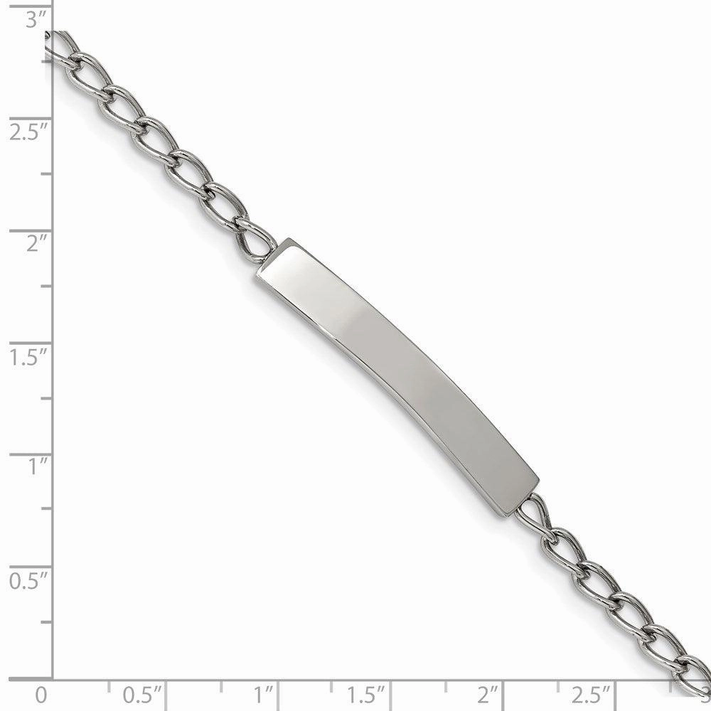 Stainless Steel Polished Curb Chain 8.5in ID Bracelet