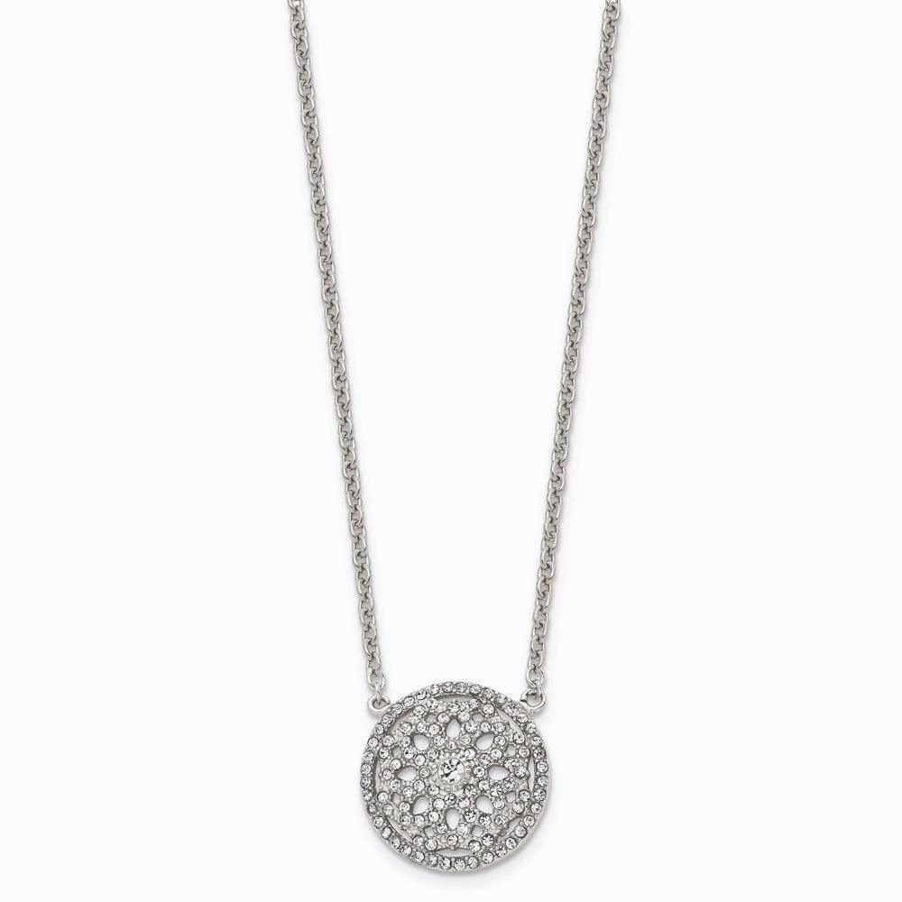 Stainless Steel Polished CZ 2mm Necklace