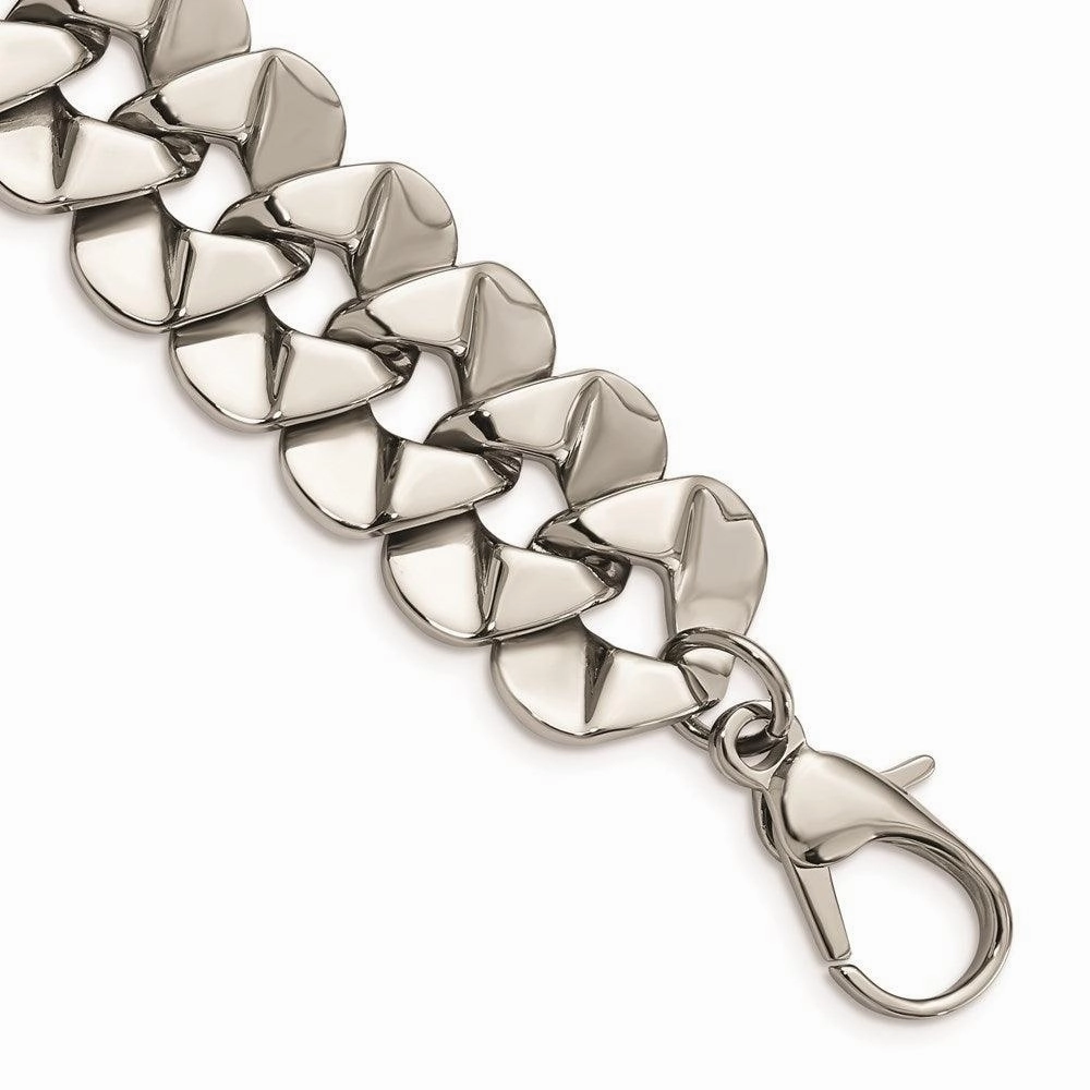 Stainless Steel Polished Fancy 8.5in Bracelet