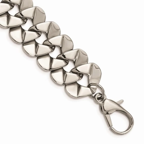 Stainless Steel Polished Fancy 8.5in Bracelet
