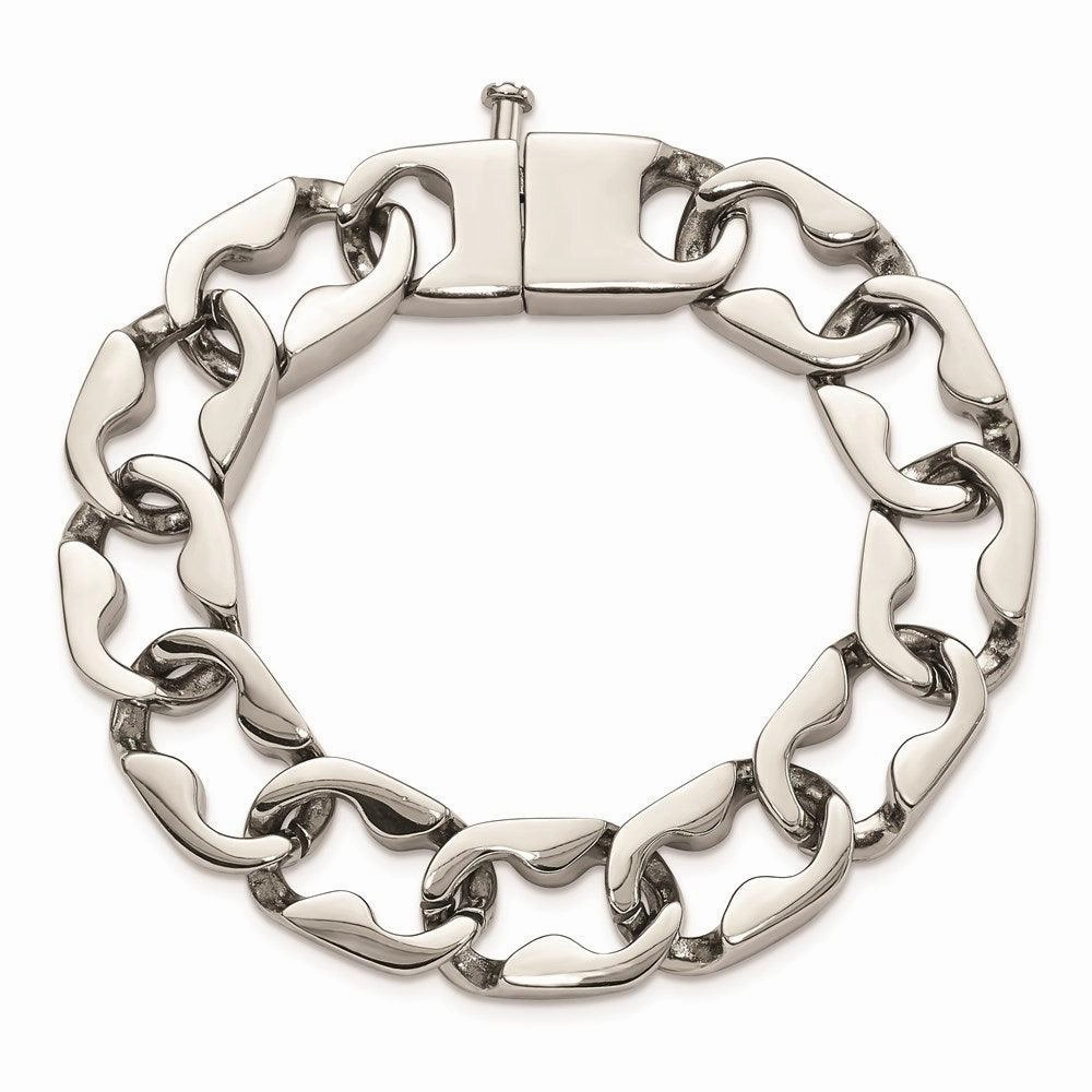 Stainless Steel Polished Large Link Bracelet