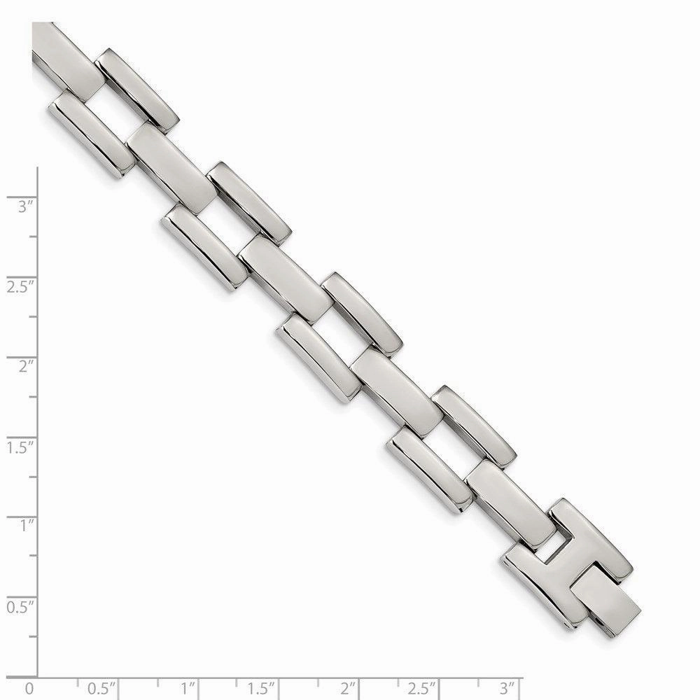 Stainless Steel Polished Open Link 8.5 inch Bracelet