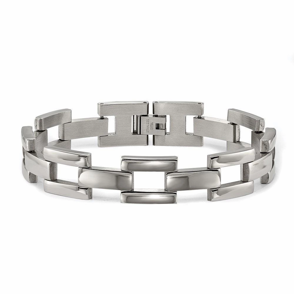 Stainless Steel Polished Open Link 8.5 inch Bracelet