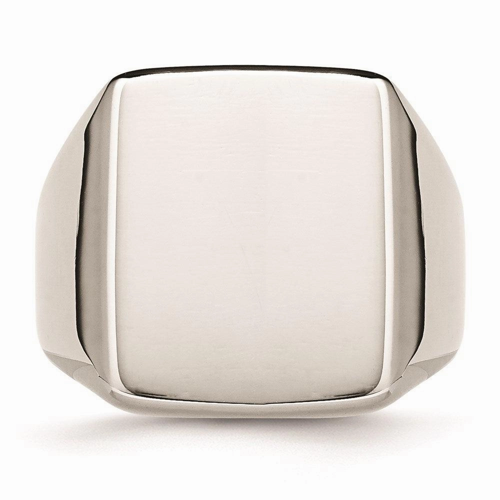 Stainless Steel Polished Rectangular Ring