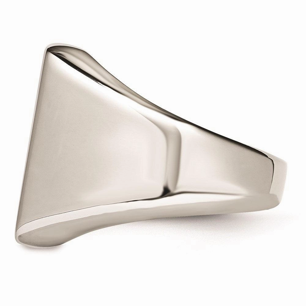 Stainless Steel Polished Rectangular Ring