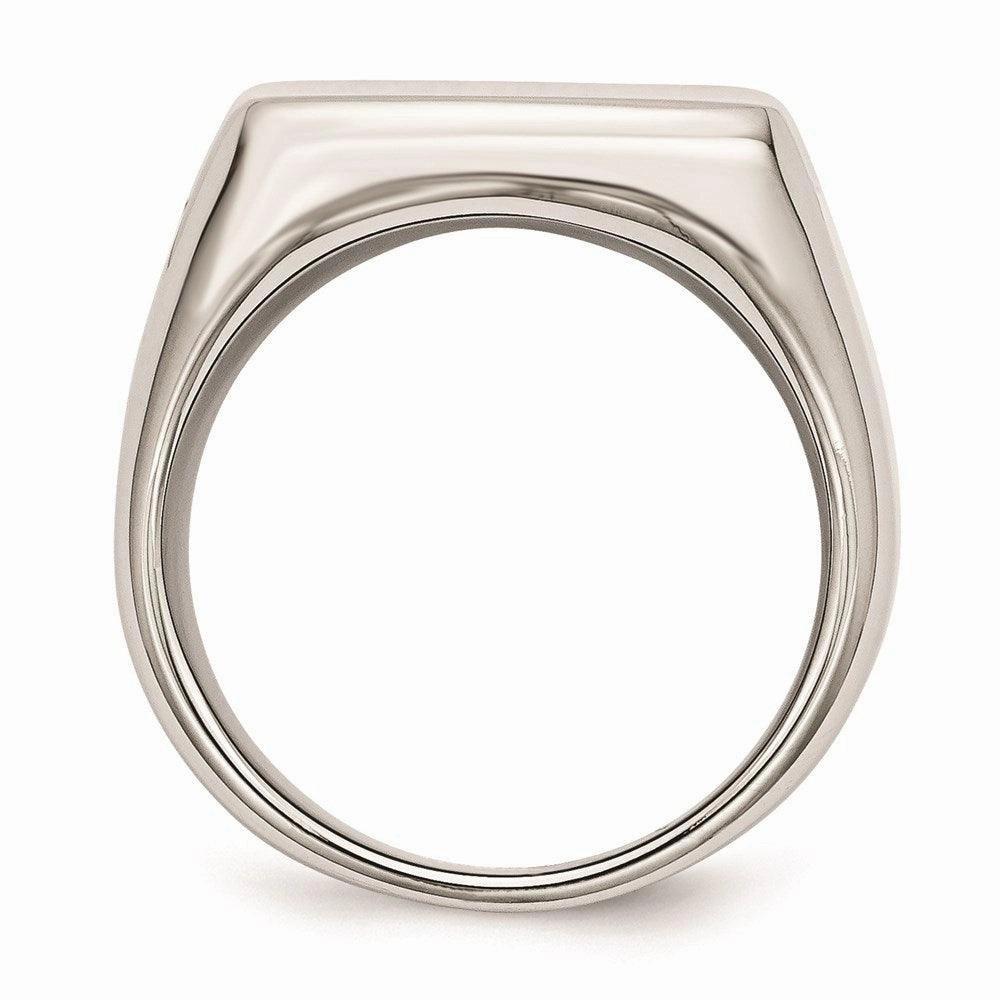 Stainless Steel Polished Rectangular Ring