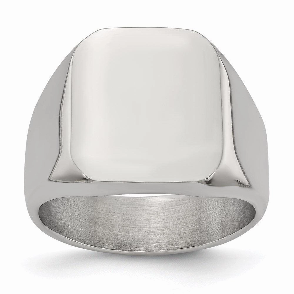 Stainless Steel Polished Signet Ring