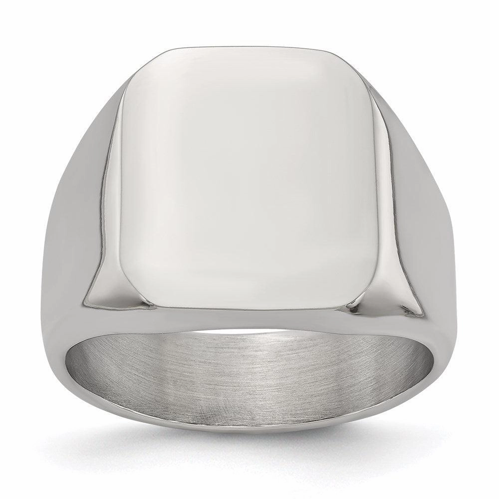 Stainless Steel Polished Signet Ring