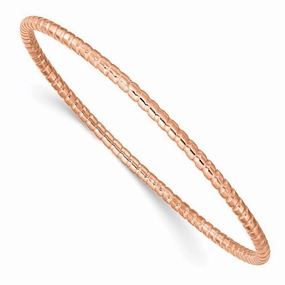 Stainless Steel Rose IP-plated Bangle
