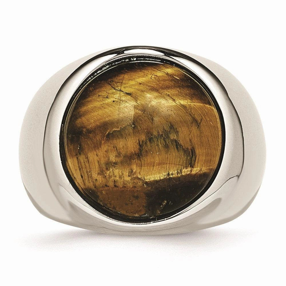 Stainless Steel Tiger's Eye Ring