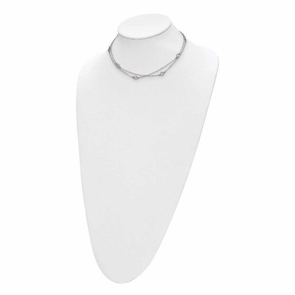 Stainless Steel Two Strand w/2in. Ext. Necklace