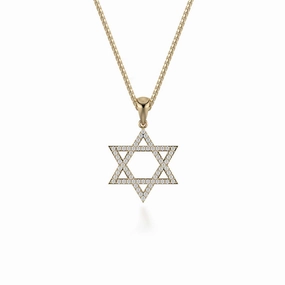 Star of David Diamond Pendant MP235YG