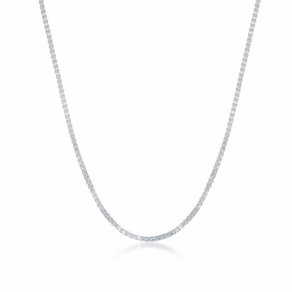 Sterling Silver 1.0mm Box Chain, 24"