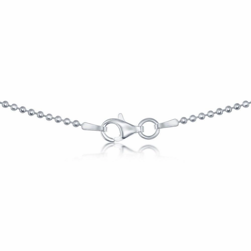 Sterling Silver 1.6mm Bead Bracelet, 7"