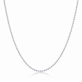 Sterling Silver 1.6mm Bead Chain, 9"
