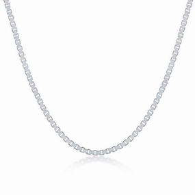 Sterling Silver 1.8mm Box Chain, 18"