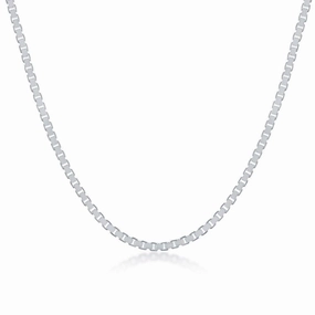 Sterling Silver 1.8mm Box Chain, 22"
