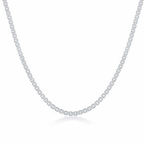 Sterling Silver 1.8mm Box Chain, 30"