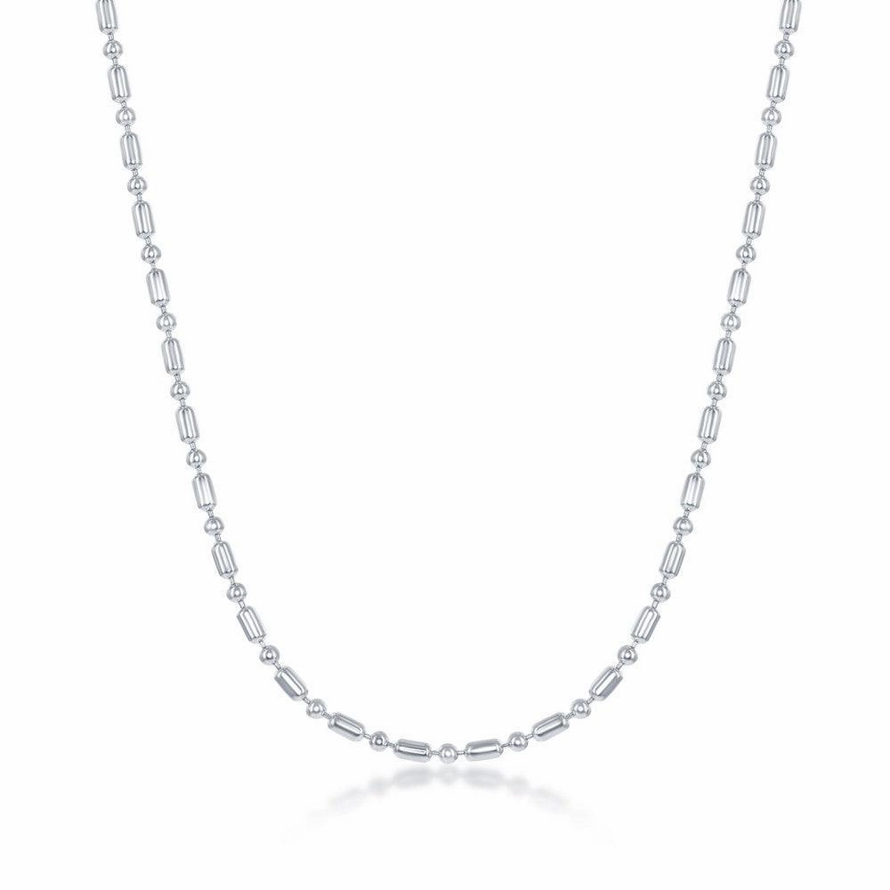 Sterling Silver 1.9mm 1 1 Bead Chain, 7"