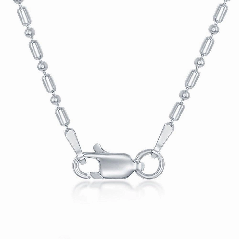 Sterling Silver 1.9mm 1 1 Bead Chain, 8"
